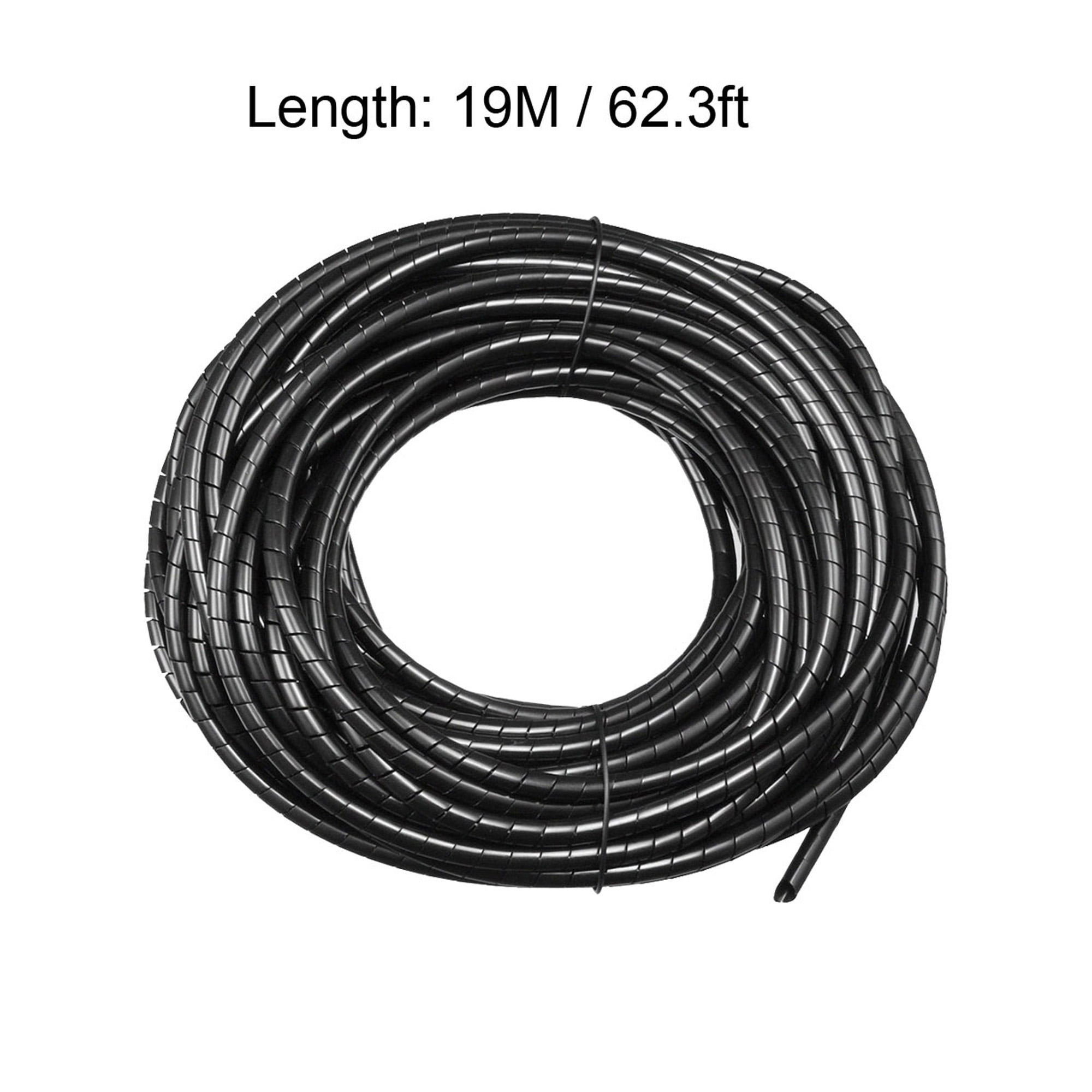 3mm x 2m  PE Polyethylene Spiral Wrap Black 