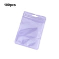 thumbnail image 4 of 100 Pcs Sacs Pochettes Emballage Macaron Bijoux Scellage Réutilisable Fermeture Éclair Rangement Bracelet Boucles d'Oreilles Mode Violet, 4 of 8