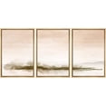 thumbnail image 2 of PixonSign Framed Wall Art Set Watercolor Island Mountain Lake Landscape Nature Wilderness Abstract Modern Art Print Decoration Scenic Rustic for Living Room, Bedroom, Office - 24"x36"x3 Natural, 2 of 5