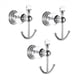 thumbnail image 1 of 3X Gancho de Toalla de Cristal, Plateados para Batas, Colgador de Pared para Toallas de BañO para Ropa, Armario, Cocina Montada en la Pared, 1 of 7