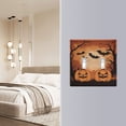 thumbnail image 5 of Dailycode Light Switch Plate Covers 2 Gang Wall Plate Plastics Outlet Covers for Kitchen Home Office Decor Pumpkins Bats Tree, 5 of 8