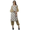 thumbnail image 2 of Moomaya Women's Printed Indian Ethnic Clothing Set-Printed Kurta w/ Pants, Designer Tunic Dress, 2 of 9