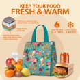 thumbnail image 5 of BoxerDog and Pioneer Flower Insulated Lunch Bag for Women & Adults,Large Portable Soft Cooler Lunch Bag,Thermal Food Storage Tote with Pearl Cotton,8.66L,8.75x5.75x9.5 Inch, 5 of 6