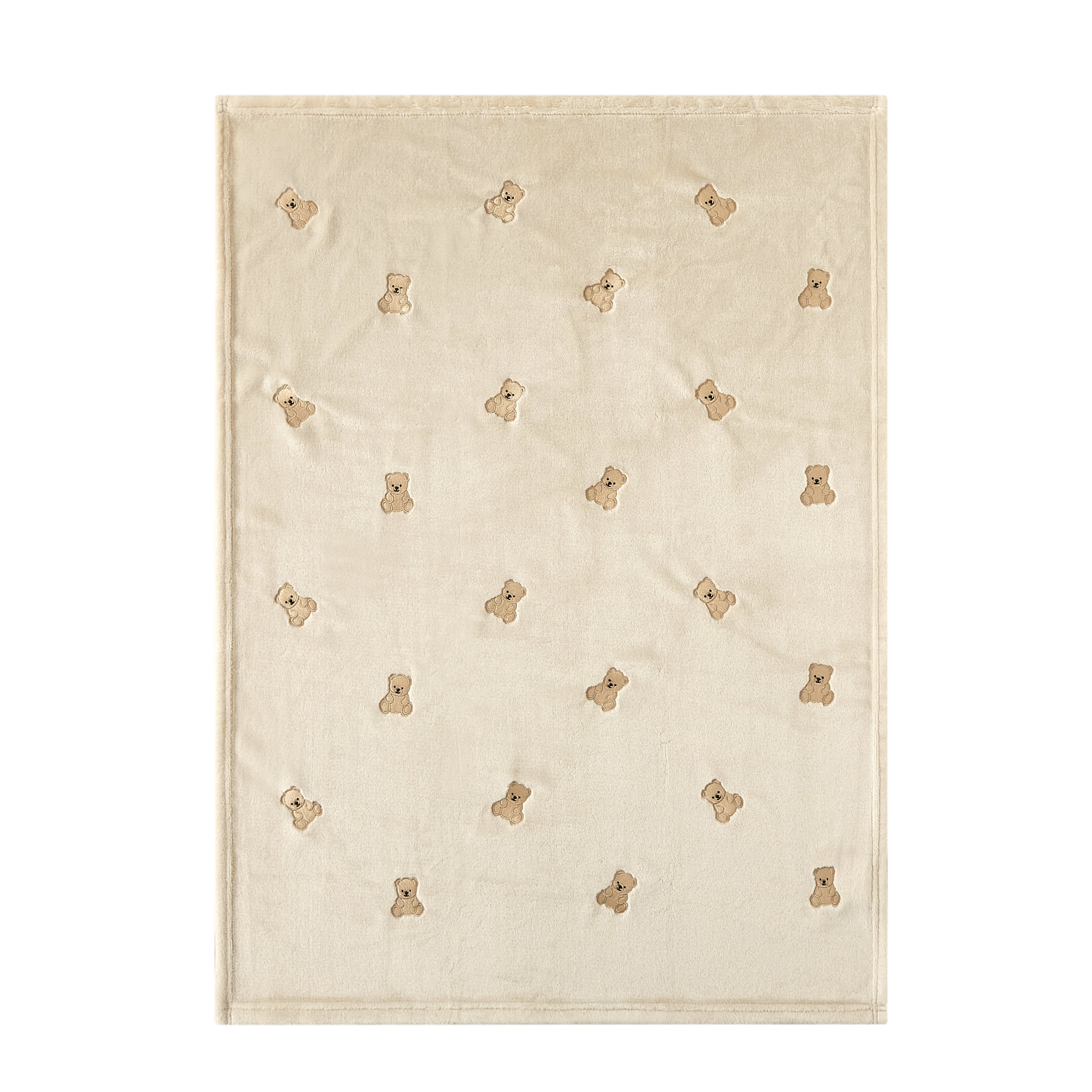 Little Nest Bears Plush Baby Blanket 30 x 40 Inch