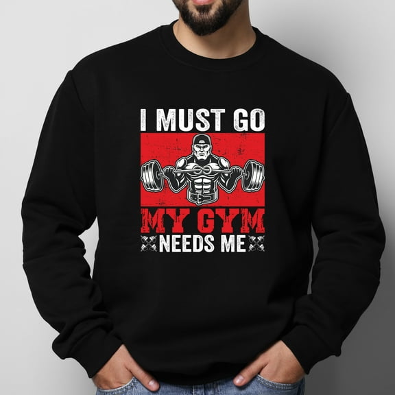 Men's & Big Men's Graphic Crew Neck Sweatshirt Long Sleeves,Sizes S-2XL