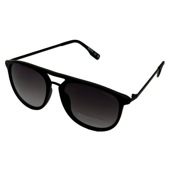 Kenneth Cole Reaction Mens Matte Black Plastic Aviator, KC1435. 2B