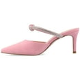thumbnail image 3 of Journee Womens Lunna Mules Mid Stiletto Pointed Toe Evening Pumps, Widths Available, 3 of 10