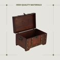 thumbnail image 2 of Brynnberg Miami 11""x6.7""x6.3"" Treasure Chest Storage Box - Lockable Wooden Decor, 2 of 9