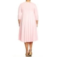 thumbnail image 5 of MOA COLLECTION Women's Plus Size Women's Jersey Knit A-Line Dress, 5 of 6