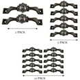 thumbnail image 3 of Urbalabs Cast Iron Kitchen Cabinet Handles and Drawer Pulls Western Concho Cross Horseshoe and Star Country Home Rustic Decor Farmhouse Cabinet Handle Cabinet Knobs (5, Silver Western Cross), 3 of 7