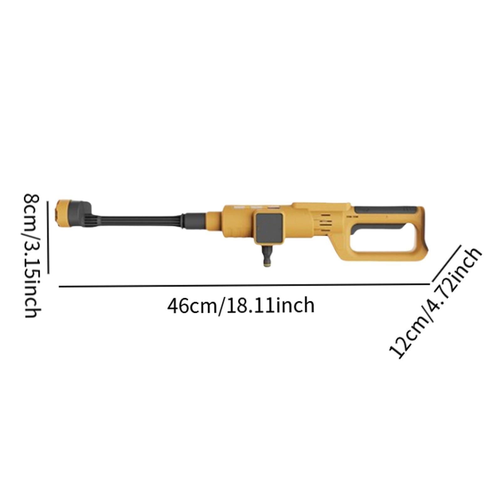 Fzaqwen Cordless Pressure Washer Brushless Jet Wash Professional Car Cleaning Tool Yellow