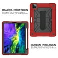 thumbnail image 6 of iPad Pro 11 Case 2020 with Pencil Holder, iPad Pro 11 2nd Generation Case, Allytech Kids Friendly Heavy Duty Shockproof Protective Covers with 360 Rotate Stand /Hand Strap/ Should Belt, Red+Black, 6 of 7