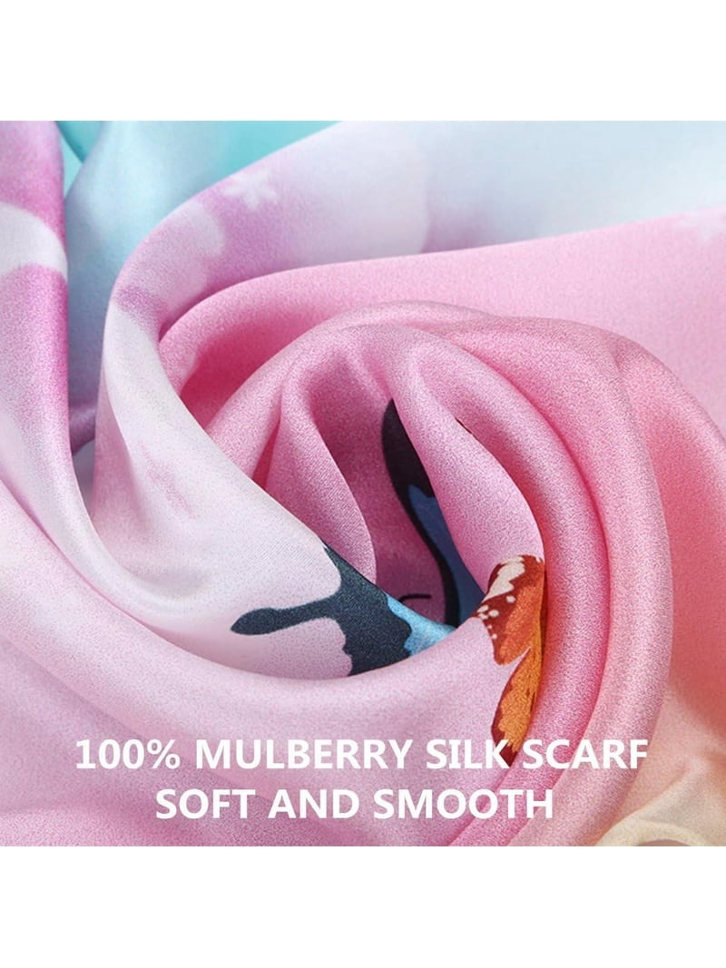 Hand-Rolled 100% Silk Scarf, approximate 21