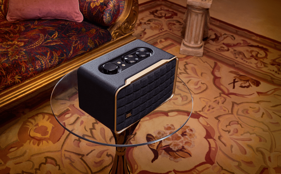 Restored JBL Authentics 200, Smart home speaker with Wi-Fi, Bluetooth and Voice Assistants with retro design (Refurbished)