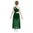thumbnail image 3 of Kaerm Girl's Ballet Dance Gymnastics Leotard Dress Latin Jazz Performance High-Low Skirt Lyrical Dancewear Green 8, 3 of 6