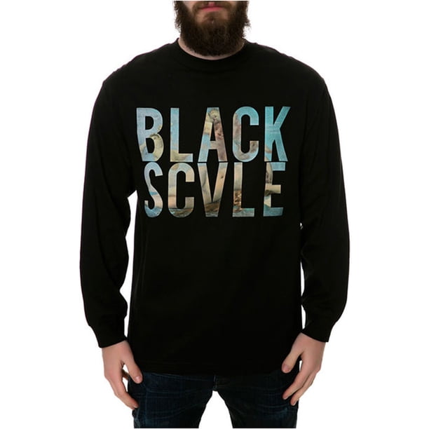 Black Scale The Mi Amor LS Camiseta gráfica para hombre, negro, grande