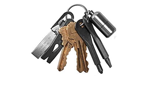 14 Sets Portable Every Day Carry Keys Ring Cross and Slot Type Screwdriver Men's Socks Key Outdoor Multifunction Key Chain Stainless Keychain Pocket Tool Screwdriver Set with Keych
