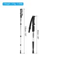 thumbnail image 2 of Uxcell Trekking Poles, Collapsible Hiking Pole 43 Inch with Mud Basket, Silver, 2 of 5