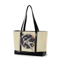 FORMRS Laptop Tote Bag for Women with 15.6" Computer Compartments Handbag, Astronaut Floating