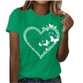 thumbnail image 2 of Cutuoiiu Women's Bow Heart Graphic Casual Short Sleeve Tops Gifts, 2 of 4