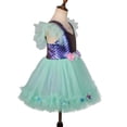 thumbnail image 4 of HAYIMI Child Girls Party Dress With Color Blocking And Lace Trim Tutu Gown For Toddler To Big Kid Holiday Pageant Performance Comfort Special Occasion Back To School Swing Flowy Sundress, 4 of 8