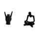 thumbnail image 1 of Estatua del gesto de la roca,Estatuas y figuras de dedos con gestos de música rock,Esculturas de resina con estantes modernos y creativos,Figura de pensador abstracto,Estatua de pensador, 1 of 8