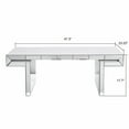 thumbnail image 3 of Atumcto 47" Mirror Coffee Table with Mirror Crystal Board, Glass Rectangle End Table, Modern Sofa Side Table for Living Room Bedroom, 3 of 10