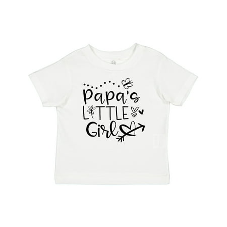 

Inktastic Papa s Little Girl with Hearts Flower and Butterfly Gift Baby Girl T-Shirt