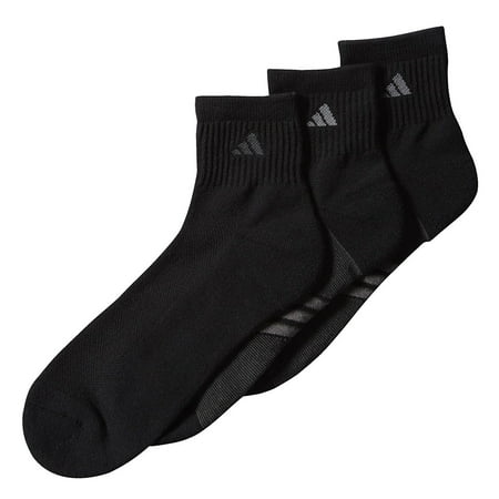 adidas uomini climacool superlite quarto calzini (confezione da 3), nero adidas uomini climacool superlite quarto calzini (confezione da 3), nero