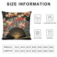 thumbnail image 5 of PIKWEEK  Japanese Fan Throw Pillow Cover Cherry Blossom Branch Asia Artistic Floral Plant Elegant Culture Pillow Case Decorative Men Women Boy Girl Room Cushion Cover for Home Couch Bed, 5 of 5