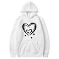 thumbnail image 3 of JUSLIO Women Tops with Pockets Hoodies Sweatshirts Graphic Long Sleeve Sweatshirts White 2XL, 3 of 4