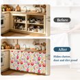 thumbnail image 4 of Spring Tulip Cabinet Curtain 35"Wx35"L, Dustproof Under Sink Skirt with Self Adhesive Tape, Summer Floral Botanical Elegant Cabinet Curtain Cover for Kitchen Sink, Bathroom Vanity, Laundry Room, 4 of 9