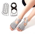 thumbnail image 3 of Calcetines de yoga antideslizantes con empuñaduras para pilates, ballet, barra, descalzo, calcetines antideslizantes de hospital para mujeres y hombres XianweiShao 8390611993580, 3 of 4