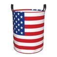 thumbnail image 6 of Lsque America Flags3 pattern Laundry Hamper Basket, Tall Woven Rope Hamper Basket for Clothes, Lightweight Storage Basket, Collapsible Waterproof-Medium, 6 of 8