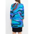 thumbnail image 3 of Danny & Nicole Scoop Neck Sleeveless Zipper Back Multi Print Dress with Matching Jacket-BLACK TEAL / 18, 3 of 8