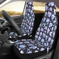 thumbnail image 2 of Sikiie Blue Skull Flower Car Seat Protector 2 Pack Car Seat Cushion Mat, Car Seat Covers for SUV, Truck, Van, 2 of 7