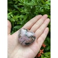 thumbnail image 4 of Rhodonite Gemstone Hearts, Polished Rhodonite Puffy Hearts, Rhodonite Palm Stone, Rhodonite Heart (5 Hearts）, 4 of 9