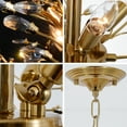 thumbnail image 6 of Gold Crystal Chandelier, Farmhouse 7-Light Large Branch Pendant Light, 2-Tier Vintage Flower Ceiling Hanging Chandelier for Dining Room, Living Room, Kitchen, Hallway, 6 of 10