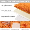 thumbnail image 4 of Alfombra de baño Vctops, felpa otoñal, naranja, de felpilla, 80 x 160 cm, microfibra, 4 of 6