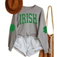 thumbnail image 4 of VILOVE Women St. Patrick's Day Sweatshirts Lucky Clover Sweatshirts Irish Shamrock Pullover Long Sleeve Graphic Tops, 4 of 4