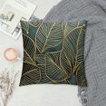 thumbnail image 2 of ARISTURING  Decorative Throw Pillow Covers, Green Gold Leaves Fall Couch Pillow Covers for Sofa, 2 of 5