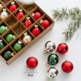 thumbnail image 3 of Juego de 25 bolas navideñas de cristal de 4 cm, adornos navideños multicolores, adornos para árbol de Navidad de Año Nuevo 2023 para fiestas en casa, 3 of 5