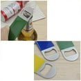thumbnail image 3 of Abridor de botellas de cerveza plano de acero inoxidable recubierto de goma, juego de 6 llaves de barra, 3 of 5