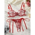 thumbnail image 4 of Floral Embroidery Mesh Lingerie Set, 4 of 8