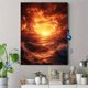 thumbnail image 4 of Qisvanset Framed Canvas Wall Art 12x16 Inch Golden Hour Storm Sunset Nature Wall Decor, 4 of 5