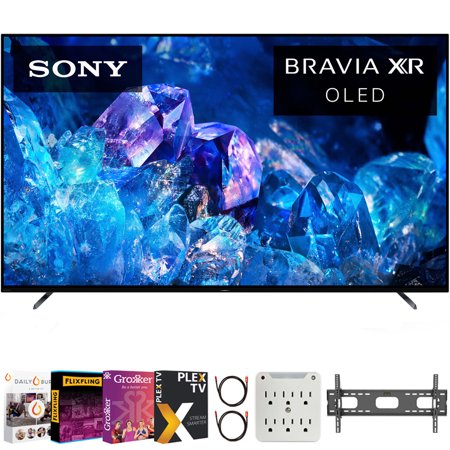 Sony XR77A80K Bravia XR A80K 77" 4K HDR OLED Smart TV (2022 Model) Bundle with Premiere Movies Streaming 2020 + 37-100 Inch TV Wall Mount + 6-Outlet Surge Adapter + 2x 6FT 4K HDMI 2.0 Cable