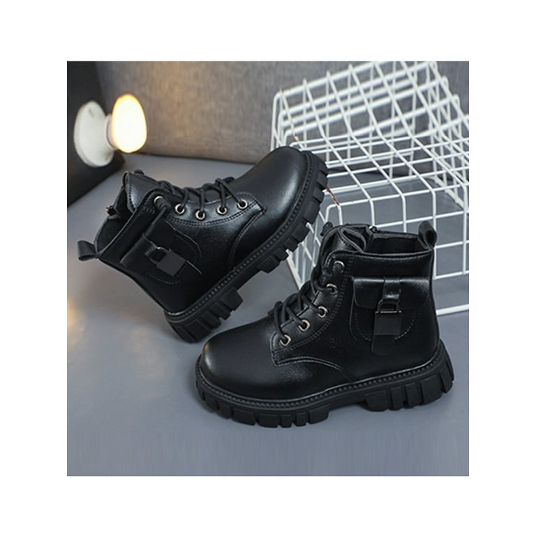 Boys black combat outlet boots