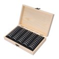 thumbnail image 3 of Zootealy Porte-Pièces en Bois de Pin Boîte de Rangement pour Pièces de Collection Commémorative Étui de Rangement Anti-Humidité, 3 of 8