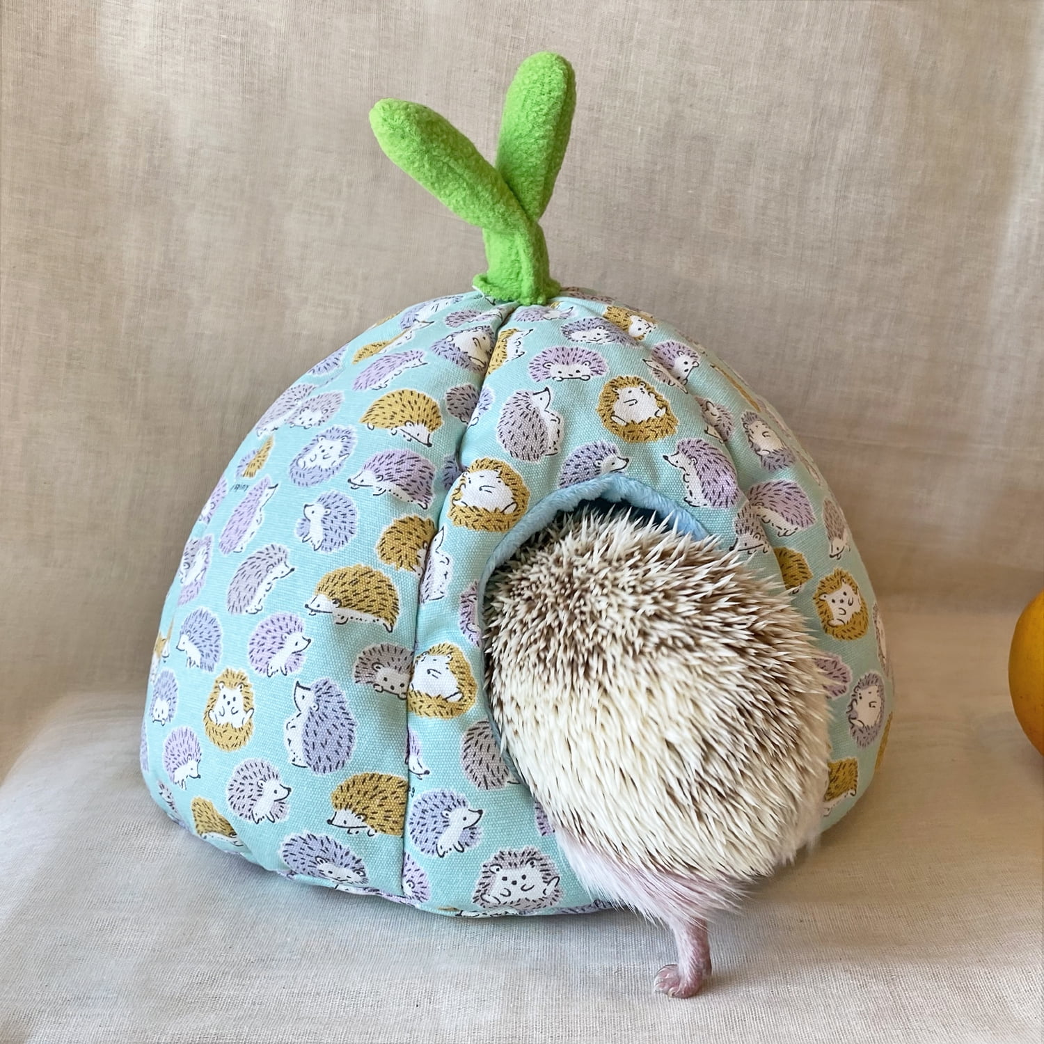 Portable Small Animal Cushion Bed Hideout Cave Habitat Nest for Hedgehog Ferret Squirrel Hamster Rat ( Blue )