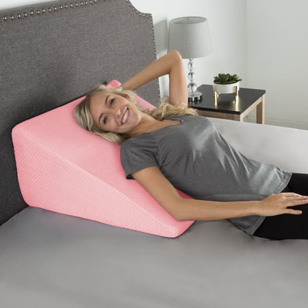 Extra High Memory Foam Wedge Pillow With Bamboo Fiber Cover By
